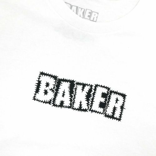 BAKER T-SHIRT ベイカー Tシャツ LIBRARY CARD WHITE スケートボード スケボー 1