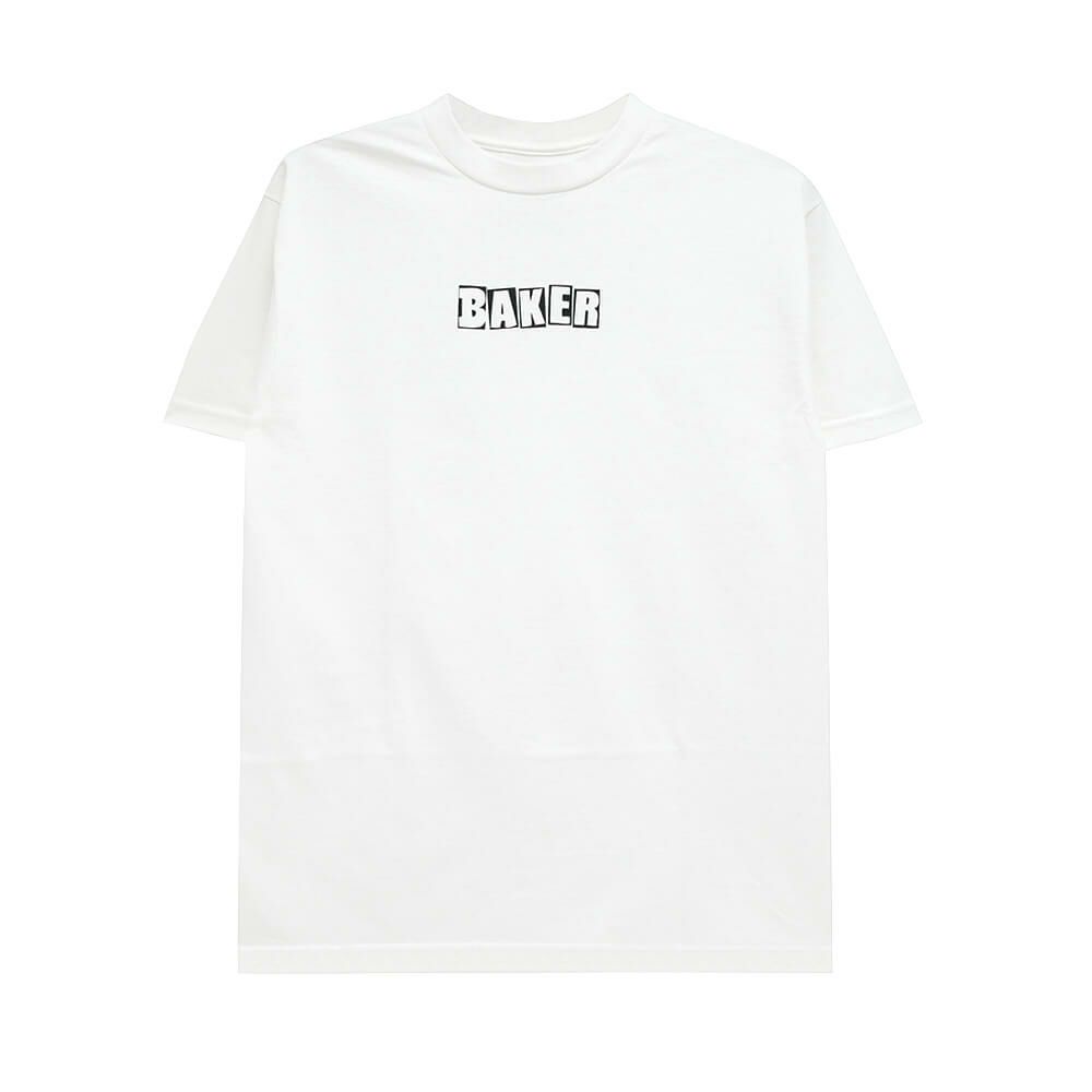 BAKER T-SHIRT ベイカー Tシャツ BRAND LOGO WHITE スケートボード スケボー 