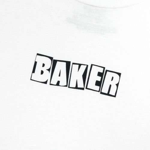 BAKER T-SHIRT ベイカー Tシャツ BRAND LOGO WHITE スケートボード スケボー 1