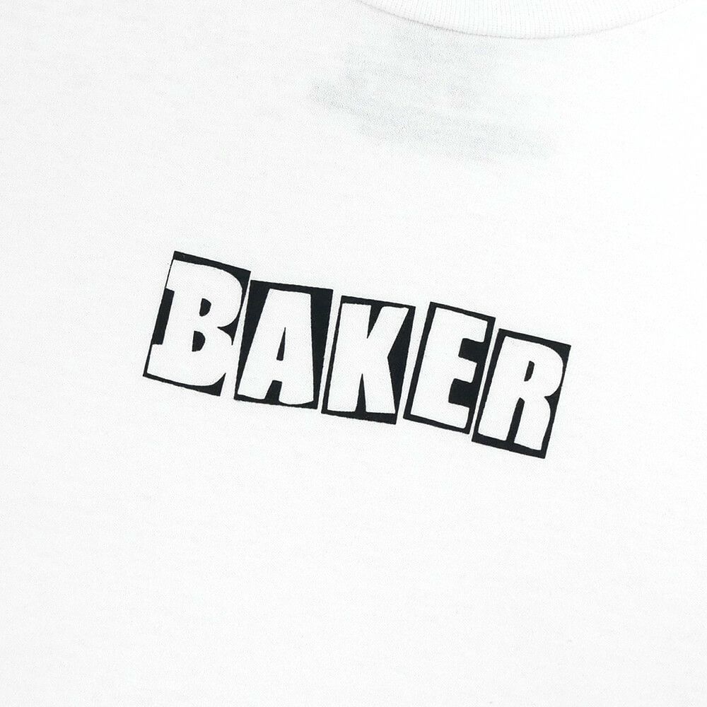 BAKER T-SHIRT ベイカー Tシャツ BRAND LOGO WHITE スケートボード スケボー 1