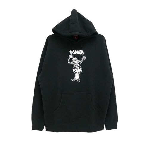 BAKER HOOD ベイカー パーカー WORLD CRUSHER BLACK スケートボード スケボー 