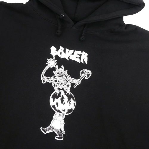 BAKER HOOD ベイカー パーカー WORLD CRUSHER BLACK スケートボード スケボー 1