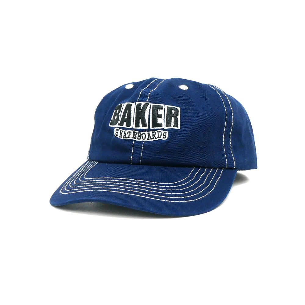 BAKER CAP ベイカー キャップ CLASSIC LOGO DAD SNAPBACK NAVY スケートボード スケボー 