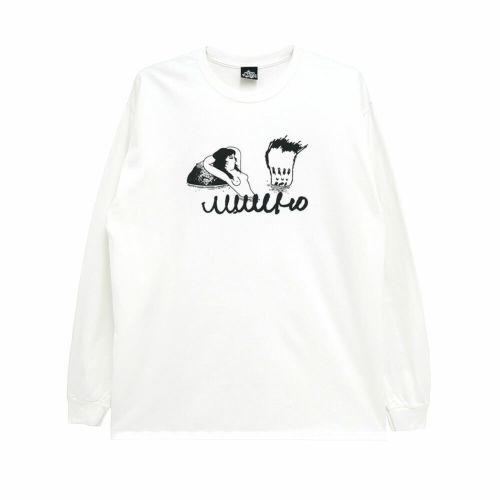 MAN WHO LONG SLEEVE マンフー ロングスリーブTシャツ 混浴 WHITE スケートボード スケボー 