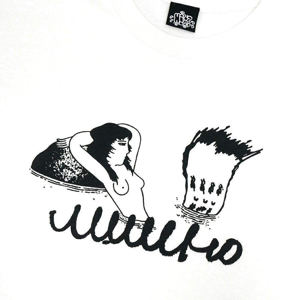 MAN WHO LONG SLEEVE マンフー ロングスリーブTシャツ 混浴 WHITE スケートボード スケボー 1