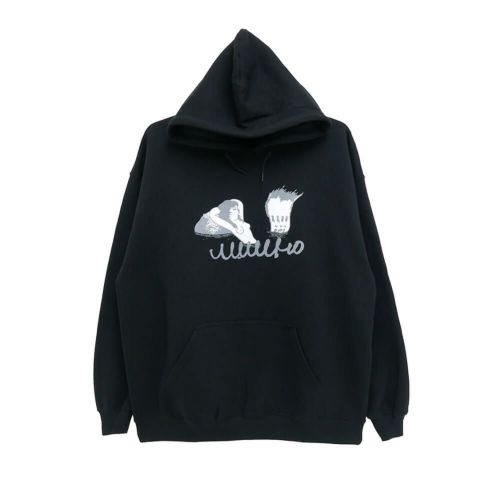 MAN WHO HOOD マンフー パーカー 混浴 BLACK スケートボード スケボー 