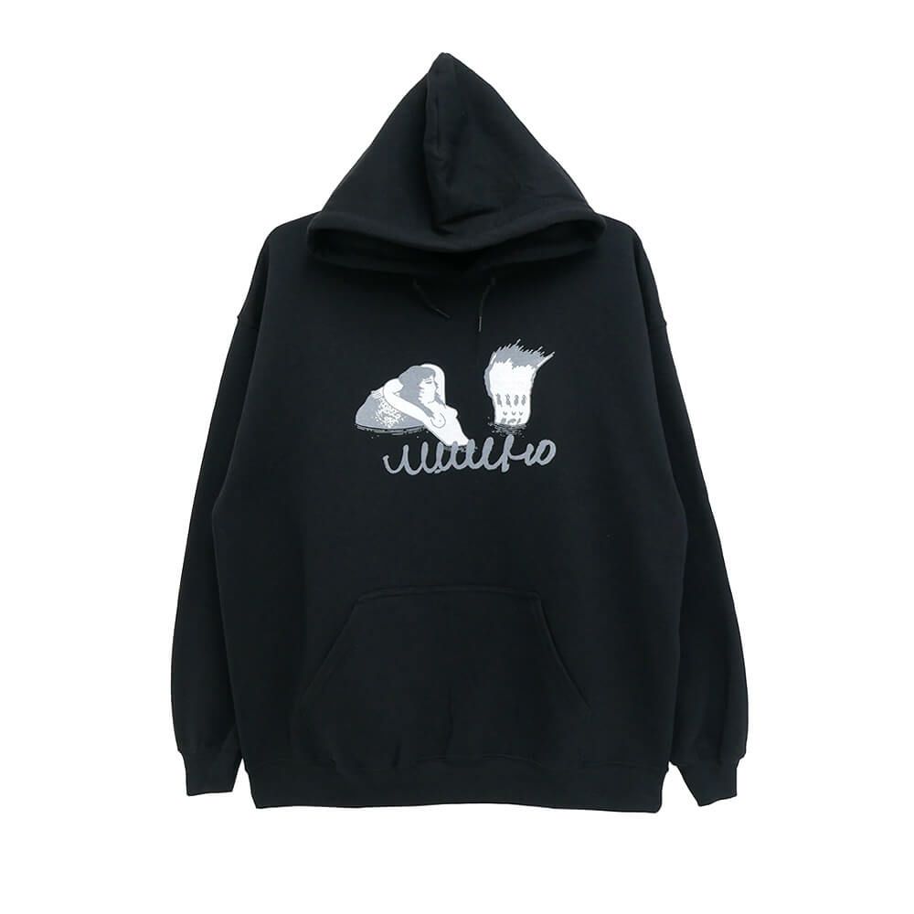 MAN WHO HOOD マンフー パーカー 混浴 BLACK スケートボード スケボー 