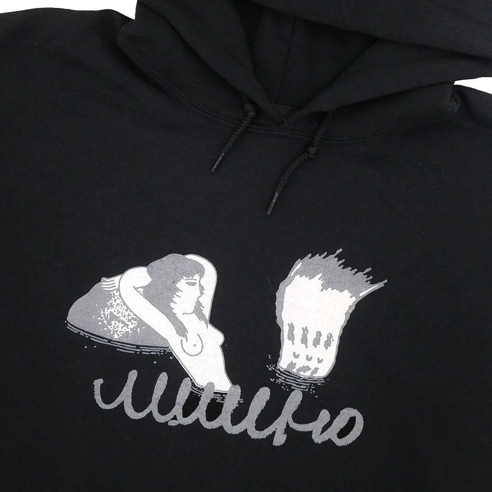 MAN WHO HOOD マンフー パーカー 混浴 BLACK スケートボード スケボー 1