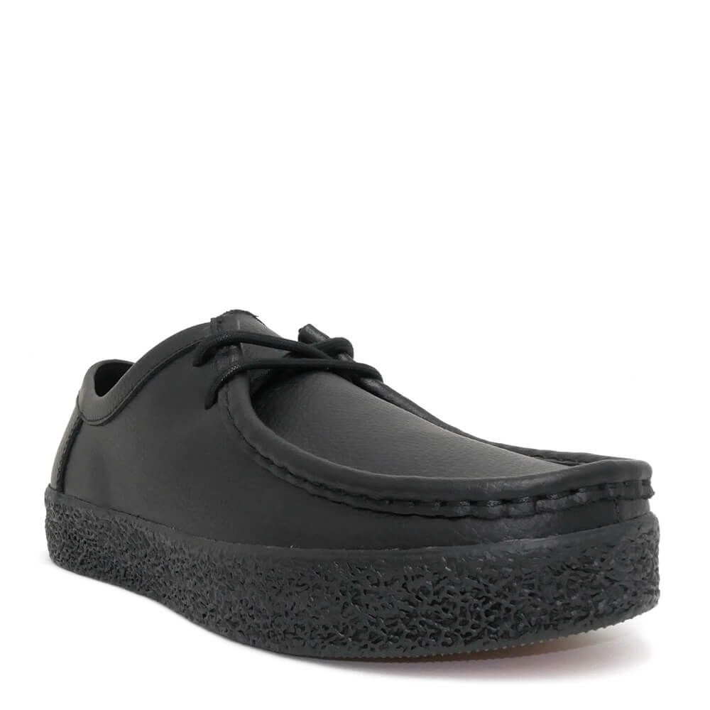 LAST RESORT AB SHOES ラストリゾートエービー シューズ スニーカー VM006 MOC LEATHER LO BLACK/BLACK スケートボード スケボー 1