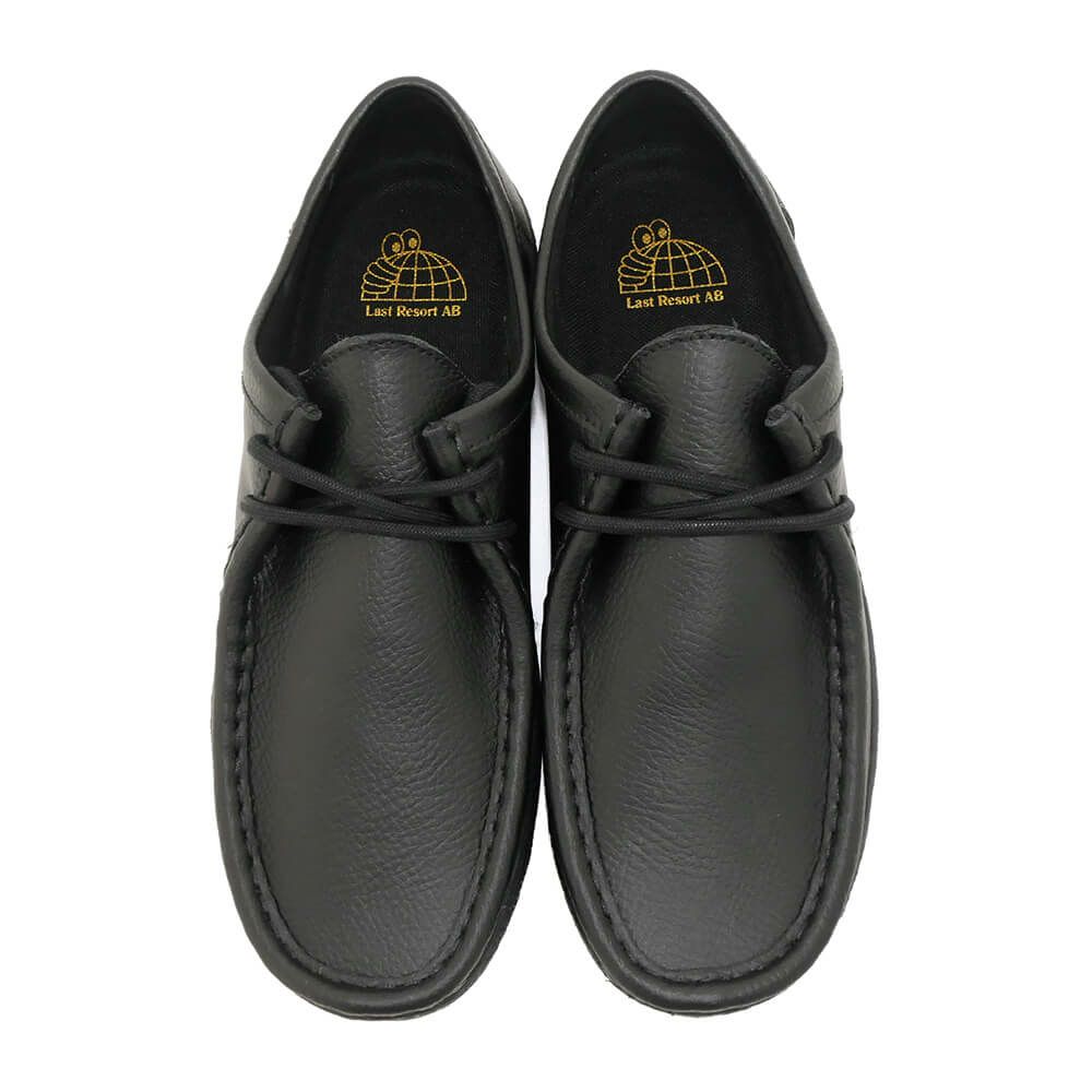 LAST RESORT AB SHOES ラストリゾートエービー シューズ スニーカー VM006 MOC LEATHER LO BLACK/BLACK スケートボード スケボー 3