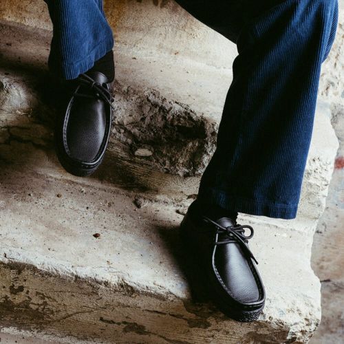 LAST RESORT AB SHOES ラストリゾートエービー シューズ スニーカー VM006 MOC LEATHER LO BLACK/BLACK スケートボード スケボー 9