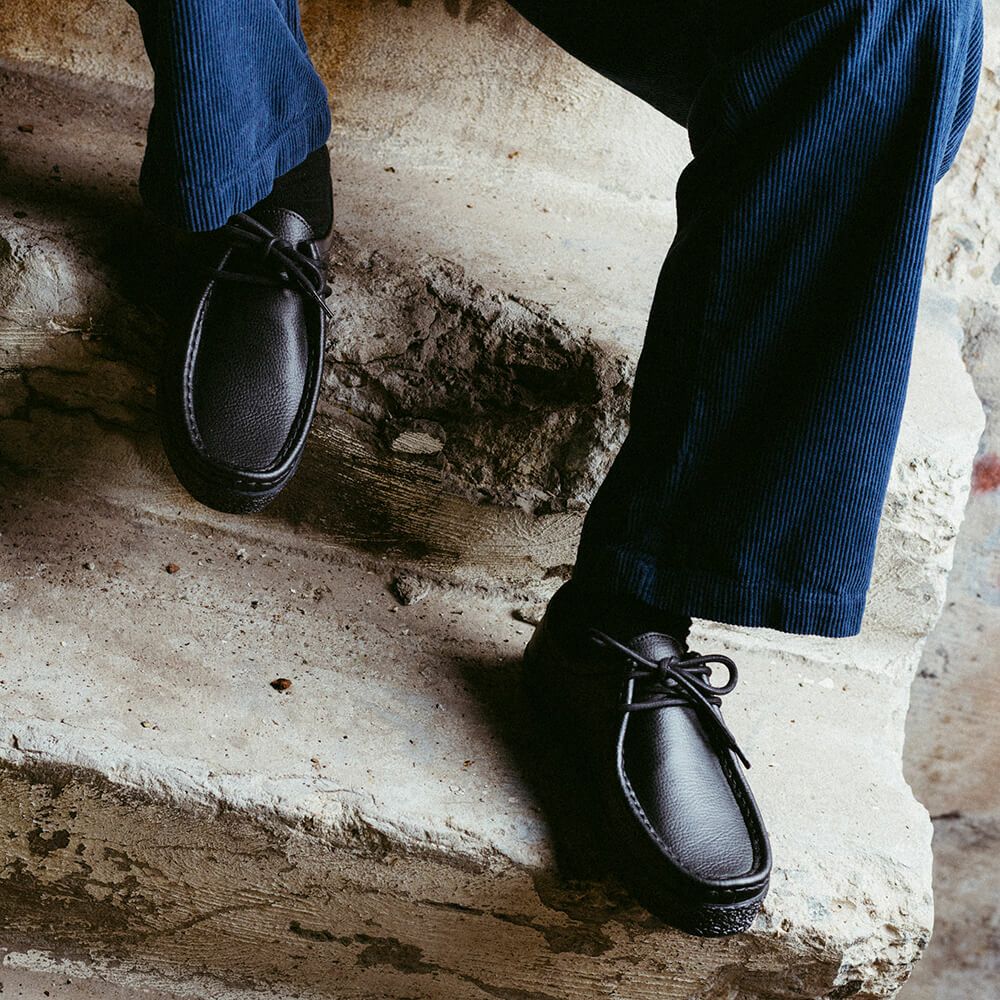 LAST RESORT AB SHOES ラストリゾートエービー シューズ スニーカー VM006 MOC LEATHER LO BLACK/BLACK スケートボード スケボー 9