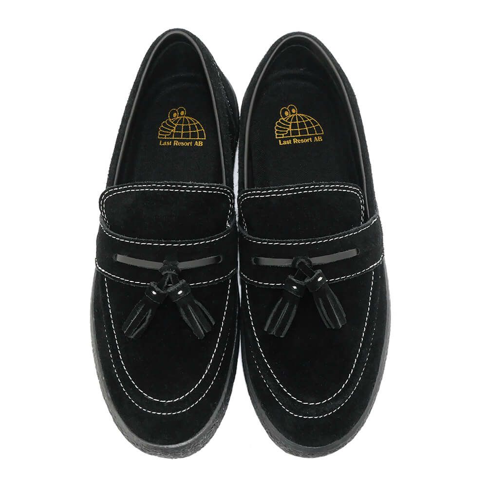 LAST RESORT AB SHOES ラストリゾートエービー シューズ スニーカー VM005 LOAFER SUEDE LO BLACK/WHITE/BLACK スケートボード スケボー 3