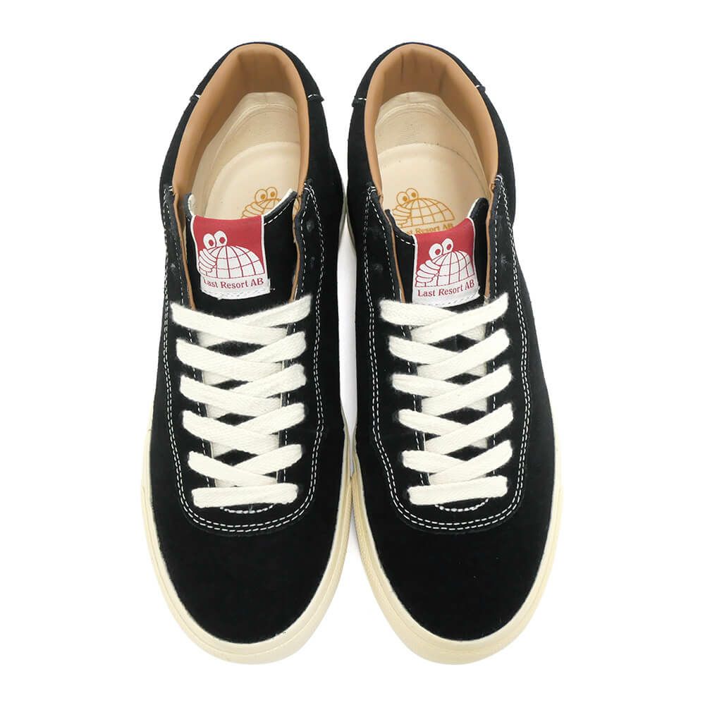LAST RESORT AB SHOES ラストリゾートエービー シューズ スニーカー VM001 SUEDE MID BLACK/WHITE スケートボード スケボー　3