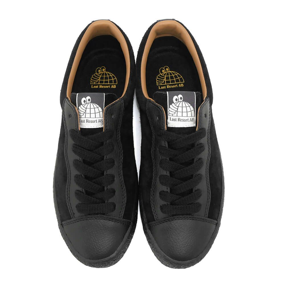 LAST RESORT AB SHOES ラストリゾートエービー シューズ スニーカー VM002 SUEDE LEATHER LO BLACK/BLACK スケートボード スケボー 3