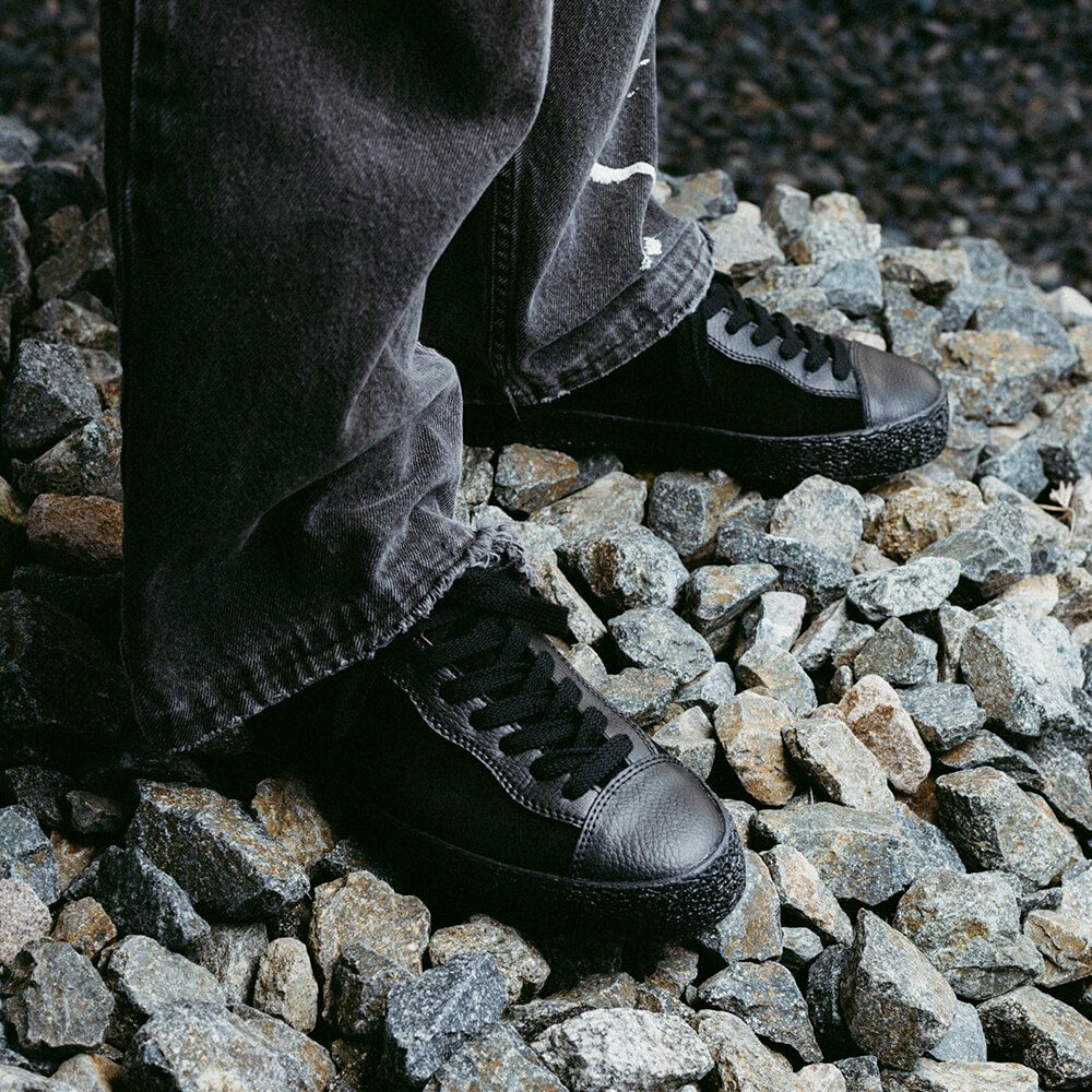 LAST RESORT AB SHOES ラストリゾートエービー シューズ スニーカー VM002 SUEDE LEATHER LO BLACK/BLACK スケートボード スケボー 10