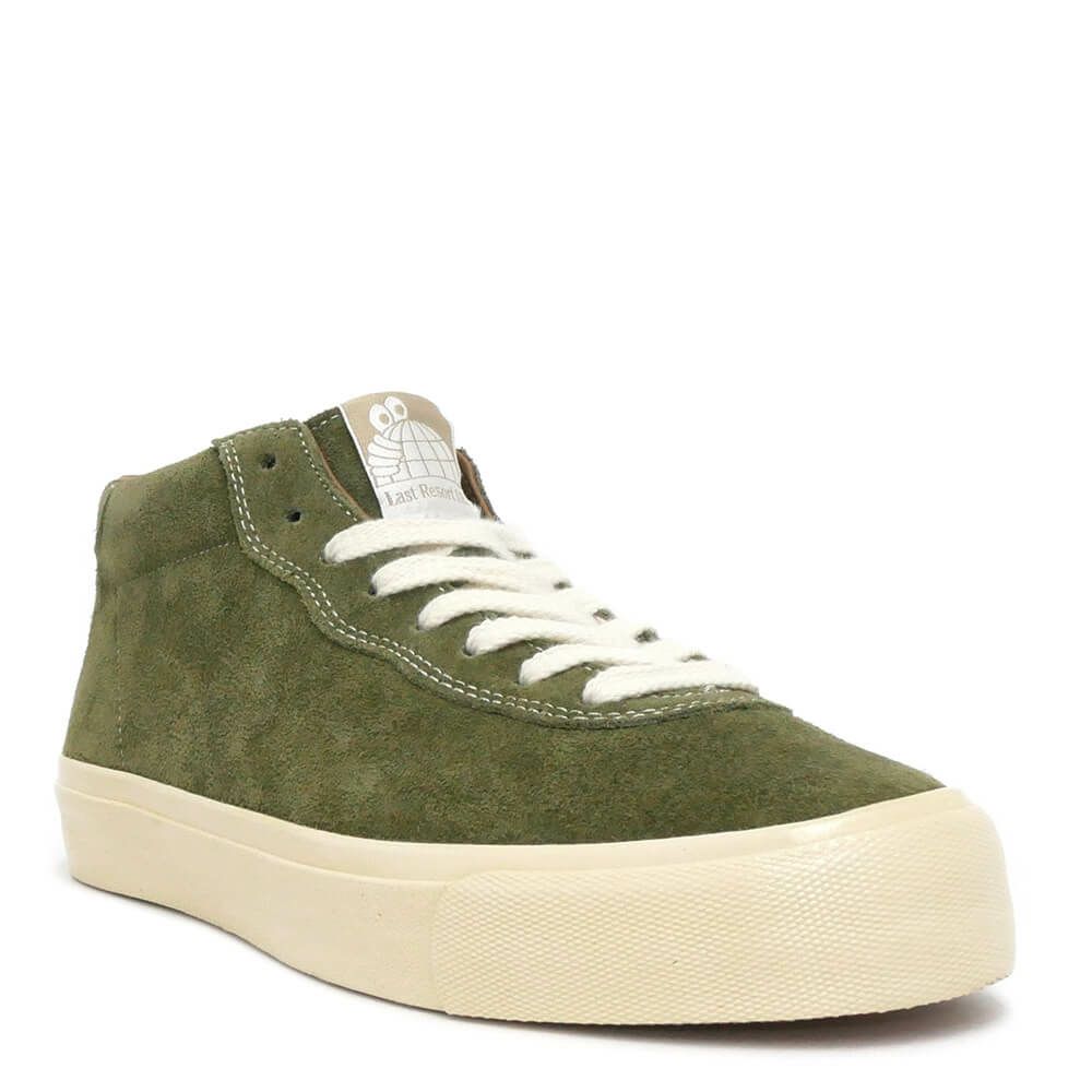 LAST RESORT AB SHOES ラストリゾートエービー シューズ スニーカー VM001 SUEDE MID OLIVE/WHITE スケートボード スケボー 1