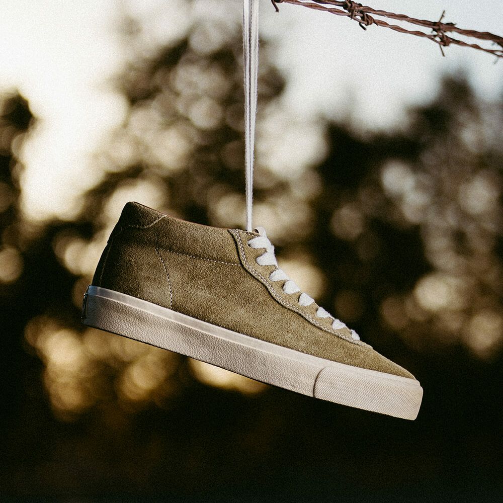 LAST RESORT AB SHOES ラストリゾートエービー シューズ スニーカー VM001 SUEDE MID OLIVE/WHITE スケートボード スケボー 9