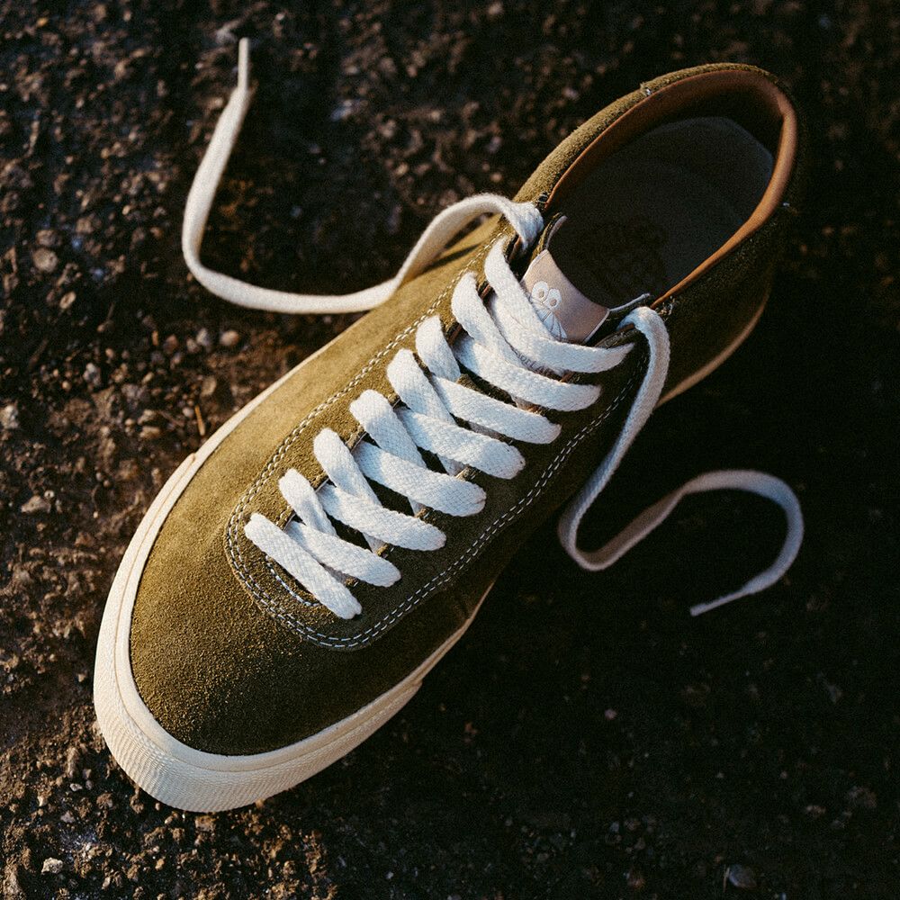 LAST RESORT AB SHOES ラストリゾートエービー シューズ スニーカー VM001 SUEDE MID OLIVE/WHITE スケートボード スケボー 10