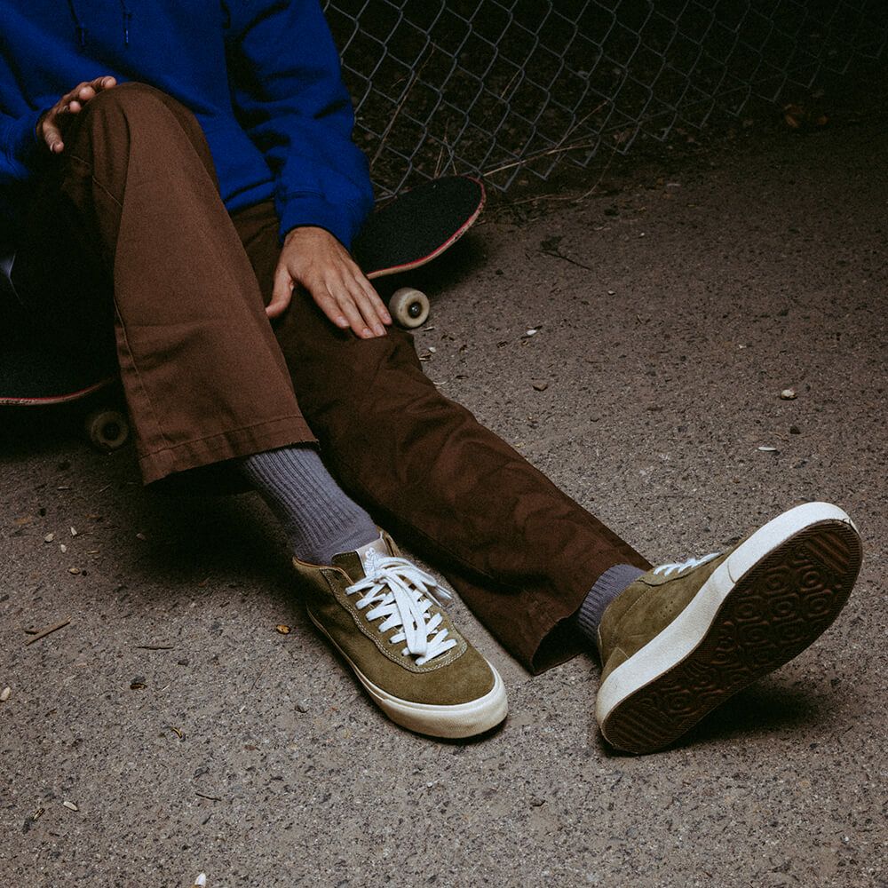 LAST RESORT AB SHOES ラストリゾートエービー シューズ スニーカー VM001 SUEDE MID OLIVE/WHITE スケートボード スケボー 11