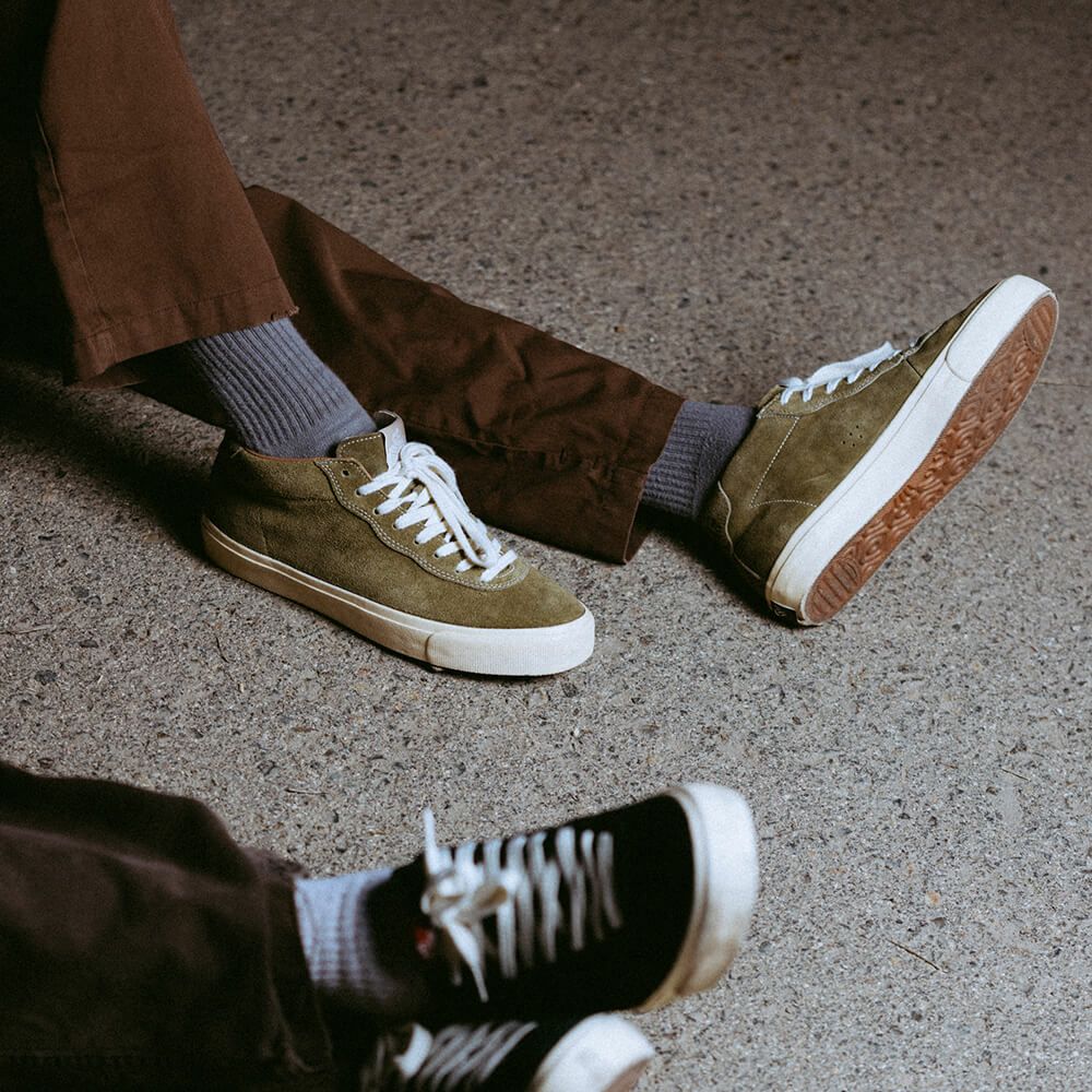 LAST RESORT AB SHOES ラストリゾートエービー シューズ スニーカー VM001 SUEDE MID OLIVE/WHITE スケートボード スケボー 12