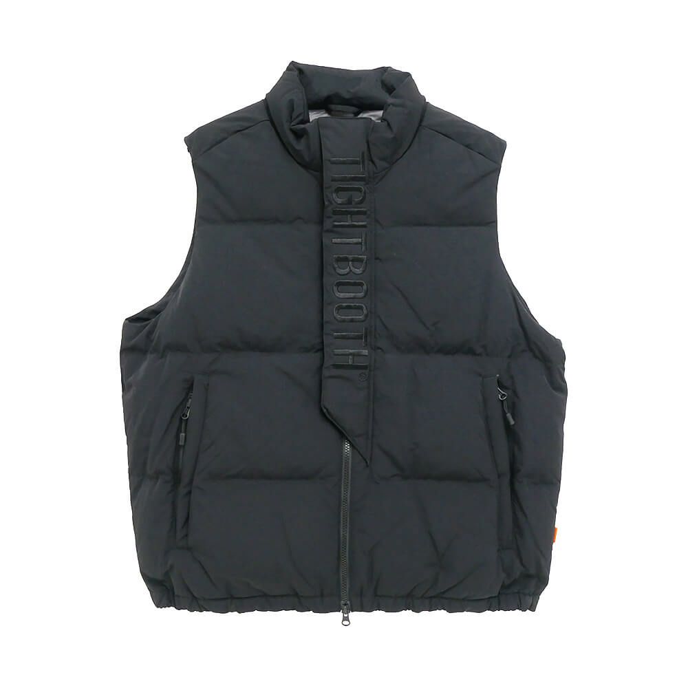TIGHTBOOTH（TBPR） JACKET タイトブース ジャケット PLAC DOWN VEST BLACK スケートボード スケボー 