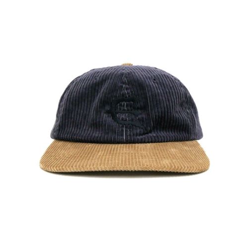 EVISEN CAP エビセン キャップ CORD ONE-UP 6 PANEL CHARCOAL/BEIGE スケートボード スケボー 1