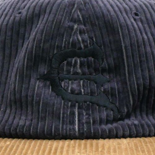 EVISEN CAP エビセン キャップ CORD ONE-UP 6 PANEL CHARCOAL/BEIGE スケートボード スケボー 5