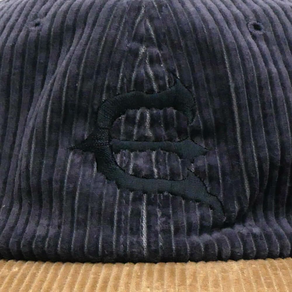 EVISEN CAP エビセン キャップ CORD ONE-UP 6 PANEL CHARCOAL/BEIGE スケートボード スケボー 5