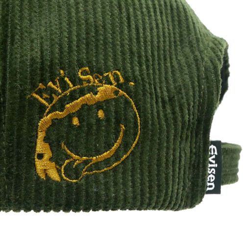 EVISEN CAP エビセン キャップ CORD ONE-UP 6 PANEL OLIVE/BROWN スケートボード スケボー 2