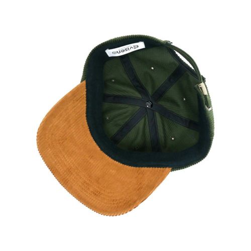 EVISEN CAP エビセン キャップ CORD ONE-UP 6 PANEL OLIVE/BROWN スケートボード スケボー 4