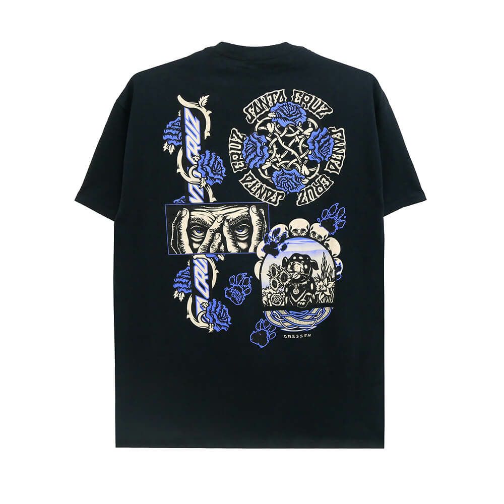 SANTA CRUZ T-SHIRT サンタクルーズ Tシャツ DRESSEN EVO BLACK スケートボード スケボー 