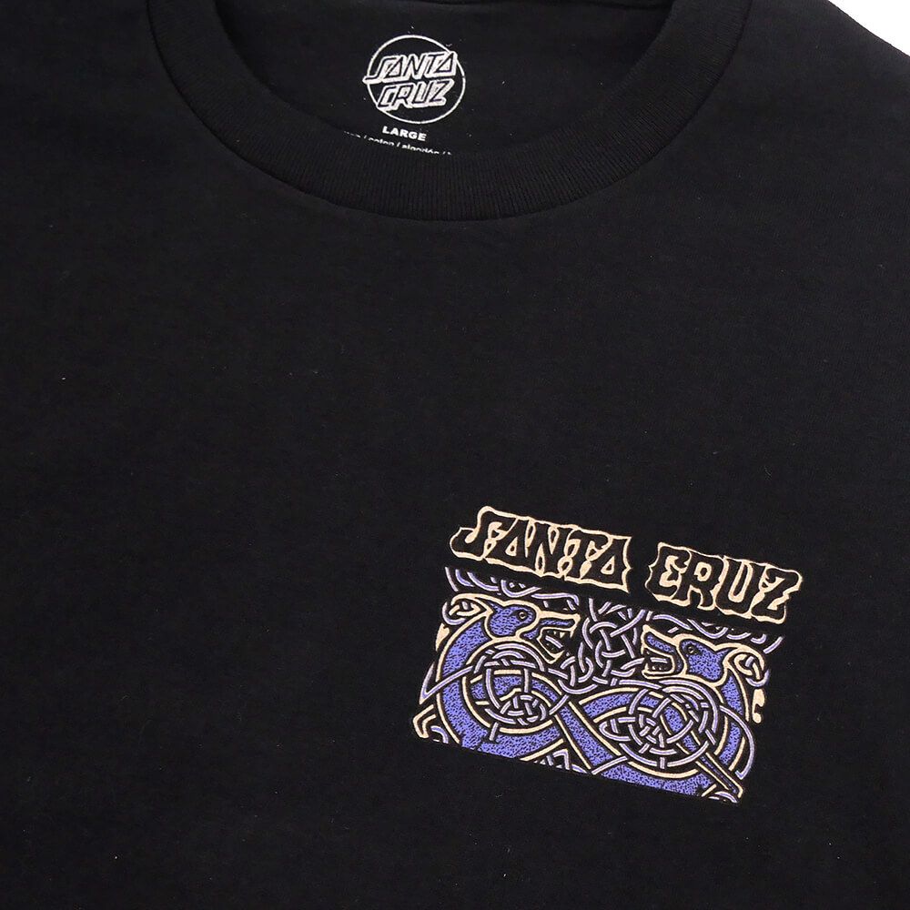 SANTA CRUZ T-SHIRT サンタクルーズ Tシャツ DRESSEN EVO BLACK スケートボード スケボー 2