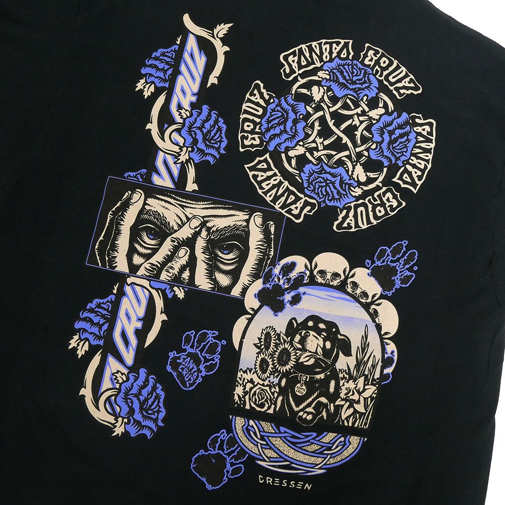 SANTA CRUZ T-SHIRT サンタクルーズ Tシャツ DRESSEN EVO BLACK スケートボード スケボー 3