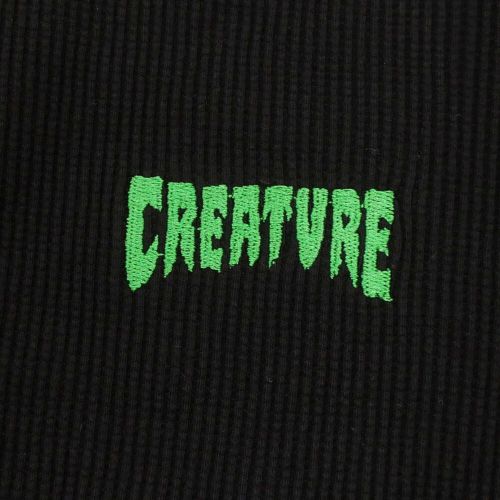 CREATURE LONG SLEEVE クリーチャー ロングスリーブTシャツ WEB THERMAL TOP BLACK/GREEN スケートボード スケボー 2