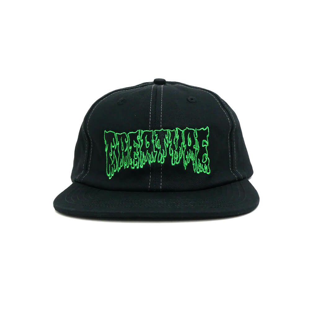 CREATURE CAP クリーチャー キャップ HESHER FLAME SNAPBACK BLACK スケートボード スケボー 1