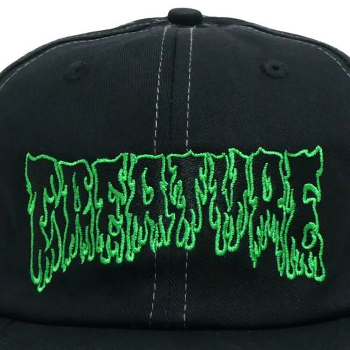 CREATURE CAP クリーチャー キャップ HESHER FLAME SNAPBACK BLACK スケートボード スケボー 5