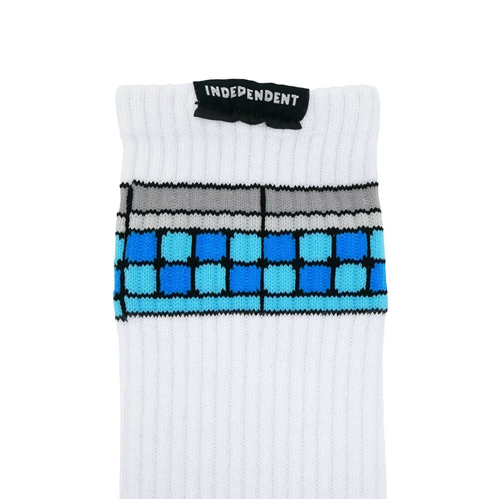 INDEPENDENT SOCKS インディペンデント ソックス 靴下 TILE SPAN WHITE スケートボード スケボー 4