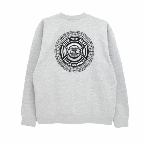 INDEPENDENT CREW SWEAT インディペンデント トレーナー TILE SPAN GREY スケートボード スケボー 