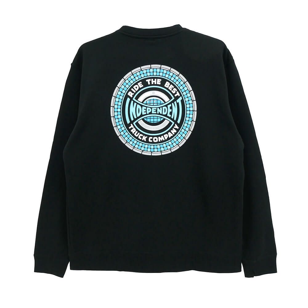  INDEPENDENT CREW SWEAT インディペンデント トレーナー TILE SPAN BLACK スケートボード スケボー 