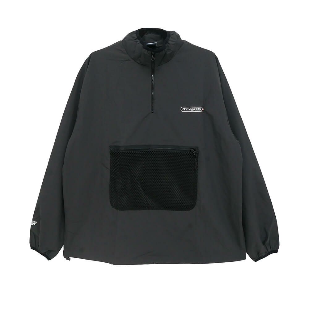 DAMAGE JACKET ダメージ ジャケット TUNDRA 1/4 ZIP BLACK スケートボード スケボー 