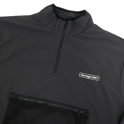 DAMAGE JACKET ダメージ ジャケット TUNDRA 1/4 ZIP BLACK スケートボード スケボー 1