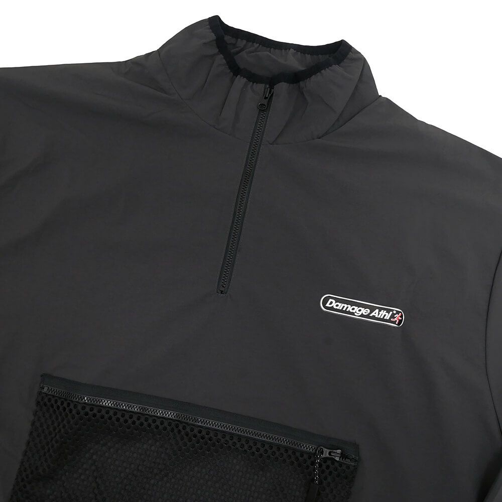 DAMAGE JACKET ダメージ ジャケット TUNDRA 1/4 ZIP BLACK スケートボード スケボー 1