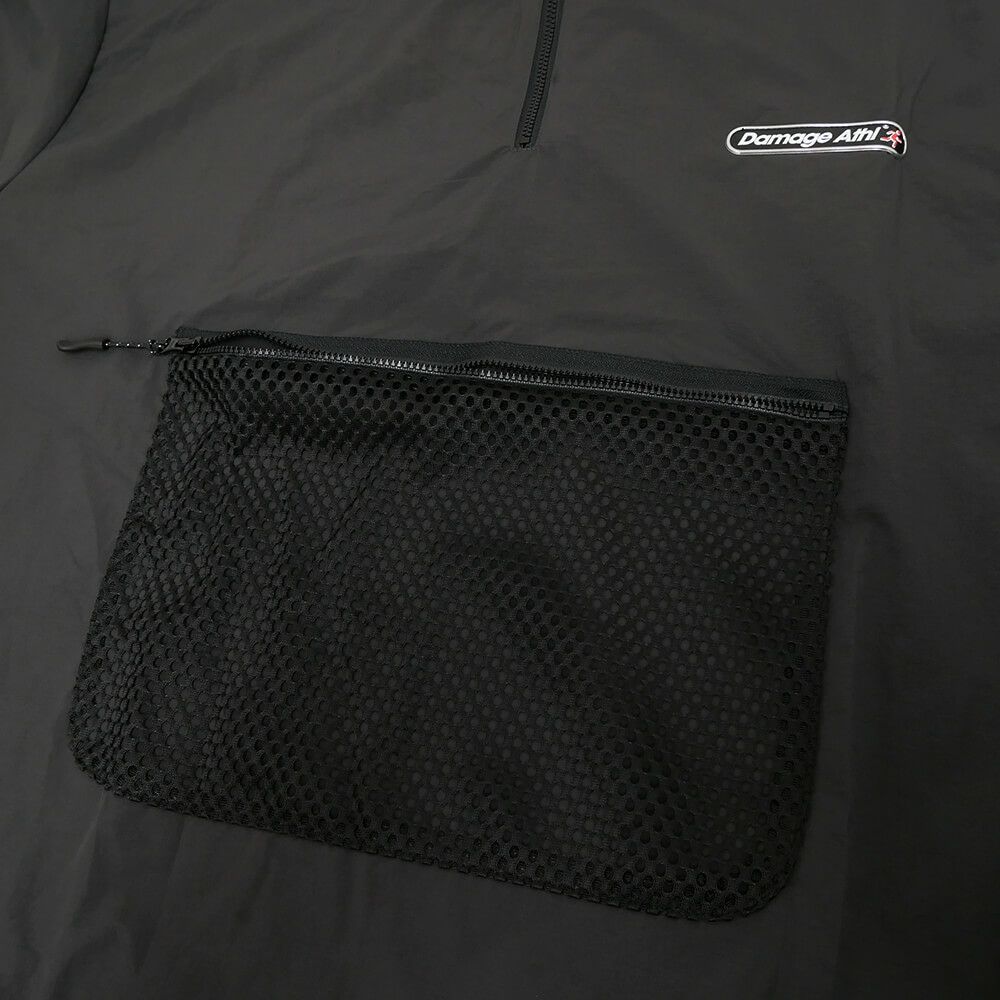 DAMAGE JACKET ダメージ ジャケット TUNDRA 1/4 ZIP BLACK スケートボード スケボー 3