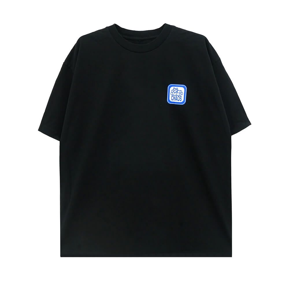 411VM T-SHIRT フォーワンワンビデオマガジン Tシャツ CHAOS GARMENT BLACK スケートボード スケボー 