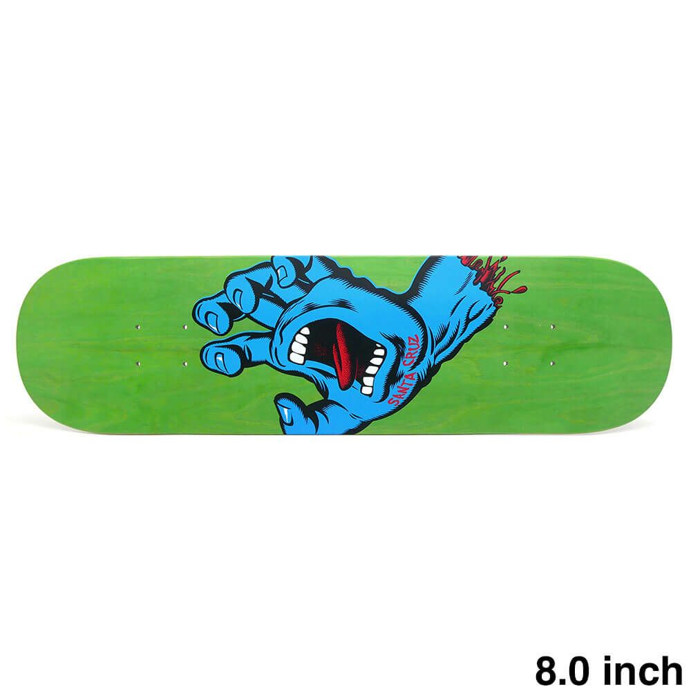 SANTA CRUZ DECK サンタクルーズ デッキ TEAM SMU SCREAMING HAND GREEN 8.0 スケートボード スケボー 1