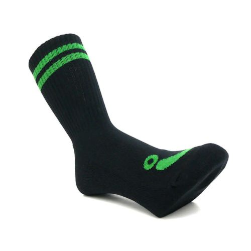 POLAR SOCKS ポーラー ソックス 靴下 HAPPY SAD RIB BLACK/GREEN スケートボード スケボー 