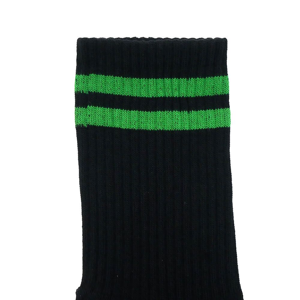 POLAR SOCKS ポーラー ソックス 靴下 HAPPY SAD RIB BLACK/GREEN スケートボード スケボー 4