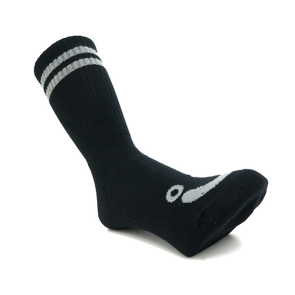 POLAR SOCKS ポーラー ソックス 靴下 HAPPY SAD RIB BLACK/GREY スケートボード スケボー 