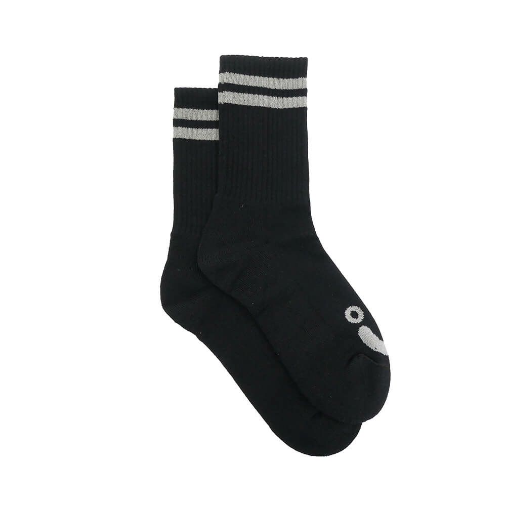 POLAR SOCKS ポーラー ソックス 靴下 HAPPY SAD RIB BLACK/GREY スケートボード スケボー 3